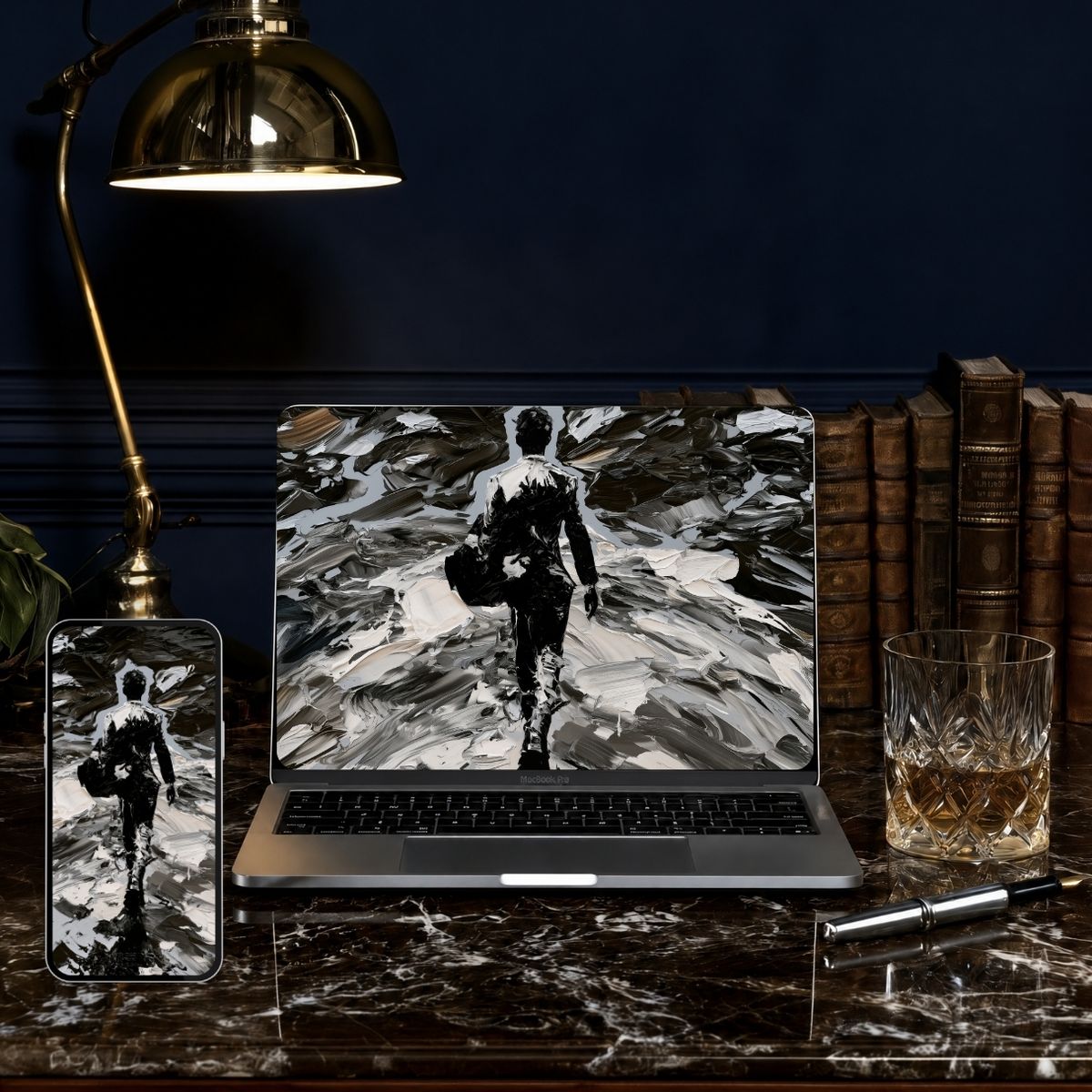 Dark 'n' Stormy on a MacBook and iPhone